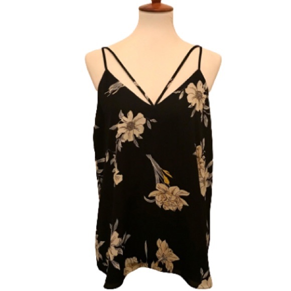 nine britton Tops - Nine Britton Floral Flowy Strappy Tank